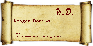 Wanger Dorina névjegykártya